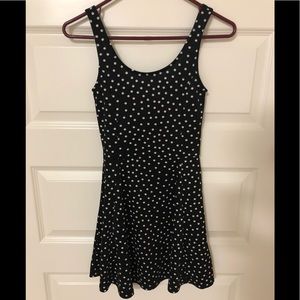 H&M Polka Dot Fit & Flare Skater Mini Dress